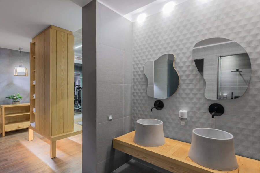 Modern Fitness Center - changing rooms