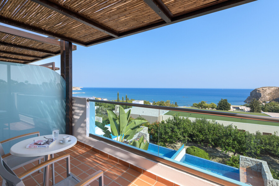 Maisonette Private Pool Sea View-balcony-first-floor